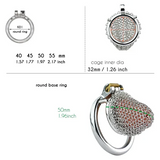 1.96 InchStainless Steel Mesh Chastity Cage side | 3d-chastity