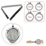 1.96 InchStainless Steel Mesh Chastity Cage lock and ring | 3d-chastity