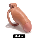 V2.0 Men's Simulated Penis Chastity Cage material finish close | 3d-chastity