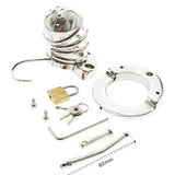 2 In1 Stainless Steel Helmet Chastity Cage material finish close | 3d-chastity