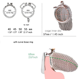 2.67 InchStainless Steel Mesh Chastity Cage lock and ring | 3d-chastity