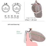 2.67 InchStainless Steel Mesh Chastity Cage side | 3d-chastity
