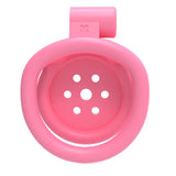 Pink Flat Chastity Lock material finish close | 3d-chastity
