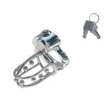 New BDSM #77 Adjustable Male Chastity Cage side | 3d-chastity