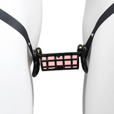 Plastic Twin Chastity Cage lock and ring | 3d-chastity
