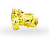 24k Gold Plating Male Chastity Device lock and ring | 3d-chastity
