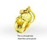 24k Gold Plating Male Chastity Device side | 3d-chastity