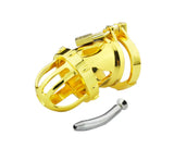24k Gold Plating Male Chastity Device size and shape | 3d-chastity