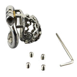Nut Case Deluxe Chastity Cage 2.01 Inch Long material finish close | 3d-chastity