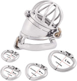 Mini Metal Chastity Device 1.77 Inch Long lock and ring | 3d-chastity