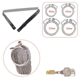 3.54 InchStainless Steel Mesh Chastity Cage side | 3d-chastity