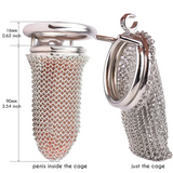 3.54 InchStainless Steel Mesh Chastity Cage wearing | 3d-chastity