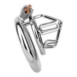 304 Stainless Steel Chastity Cage material finish close | 3d-chastity