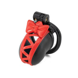 3D Black Bow Chastity Cage wearing | 3d-chastity