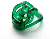 3D Double Bar Resin Chastity Cage lock and ring | 3d-chastity