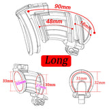 3D Double-headed Chastity Cage with 3 Rings front | 3d-chastity