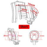 3D Double-headed Chastity Cage with 3 Rings rear | 3d-chastity