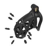 3D Double Headed Soft Spikes Breathable Chastity Cage front | 3d-chastity