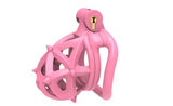 3D Double Headed Soft Spikes Breathable Chastity Cage lock and ring | 3d-chastity