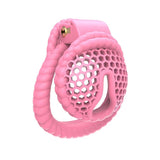 3D Honeycomb Bundled Chastity Cage lock and ring | 3d-chastity