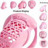 3D Printed Resin Chastity Cage with 4 Rings Sizes side | 3d-chastity
