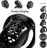 3D Printed Resin Chastity Cage with 4 Rings Sizes front | 3d-chastity