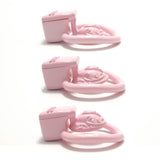 3D Super Small Sissy Vaginal Chastity Cage with 4Rings material finish close | 3d-chastity