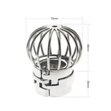 Ball Stretcher Lock Chastity Cage lock and ring | 3d-chastity