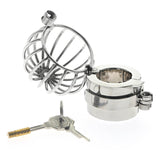 Ball Stretcher Lock Chastity Cage side | 3d-chastity