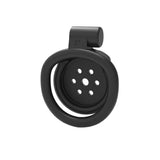 Black Flat Chastity Cage material finish close | 3d-chastity