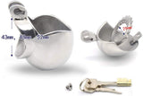 Stainless Steel Egg Shaped Chastity Cage product photo 11 of | 3d-chastity