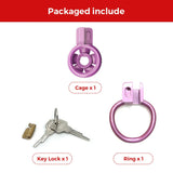 Spice Petal Purple Chastity Cage material finish close | 3d-chastity
