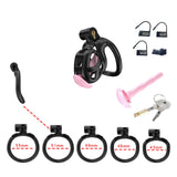 Black Cobra Nub Chastity Kit With Urethral - 3d-chastity