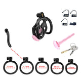 Black Cobra Nano Chastity Kit With Urethral - 3d-chastity