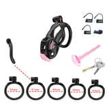 Black Cobra Small Chastity Kit With Urethral - 3d-chastity