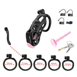 Black Cobra Maxi Chastity Kit With Urethral - 3d-chastity