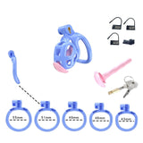 Blue Cobra Nub Chastity Kit With Urethral - 3d-chastity
