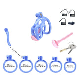 Blue Cobra Nano Chastity Kit With Urethral - 3d-chastity