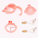 Breathable Honeycomb Pink Slide Chastity Cage comparison | 3d-chastity