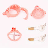 Breathable Honeycomb Pink Slide Chastity Cage rear | 3d-chastity