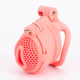 Breathable Honeycomb Pink Slide Chastity Cage main product | 3d-chastity