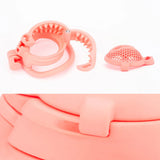 Breathable Honeycomb Pink Slide Chastity Cage side | 3d-chastity