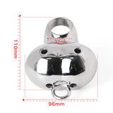 Heavy Stainless Steel Ball Stretchers with Chain Chastity Cage material finish close | 3d-chastity