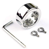 Male Cock Ring Ball Stretcher Chastity Cage side | 3d-chastity