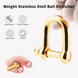 Screw Testicle Ball Stretcher Stainless Steel Chastity Cage side | 3d-chastity