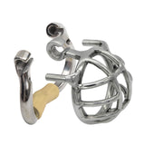 Stainless Steel Stealth Lock Male Chastity Device wearing | 3d-chastity