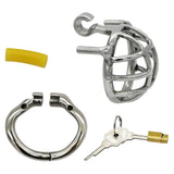 Stainless Steel Stealth Lock Male Chastity Device lock and ring | 3d-chastity