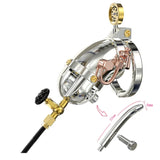 NEW SteamPunk 316 Stainless Steel Chastity Device lock and ring | 3d-chastity