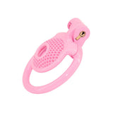 Flat Pink Mesh Chastity Cage side | 3d-chastity