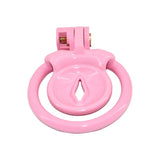 Flat Clit Pink Chastity Cage lock and ring | 3d-chastity